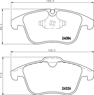 Set bantalan rem, rem cakram 8DB 355 013-621