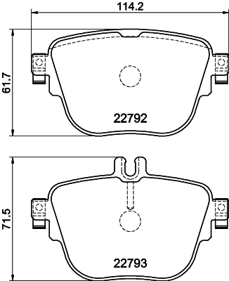Brake Pad Set, disc brake 8DB 355 032-161