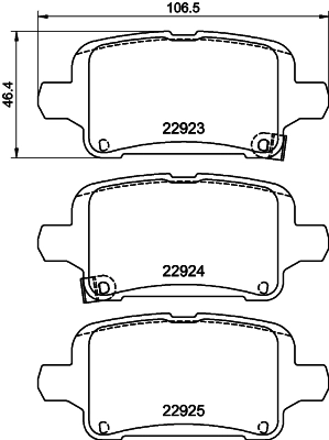 Brake Pad Set, disc brake 8DB 355 037-721