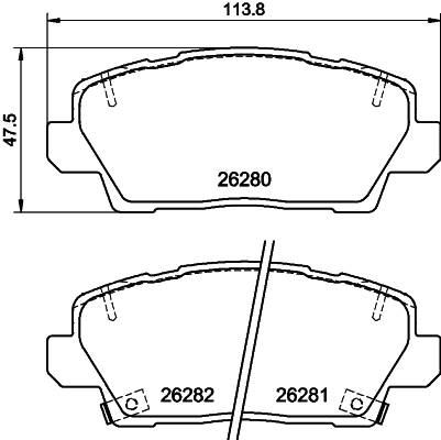 Brake Pad Set, disc brake 8DB 355 040-841