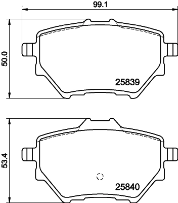 Brake Pad Set, disc brake 8DB 355 020-991