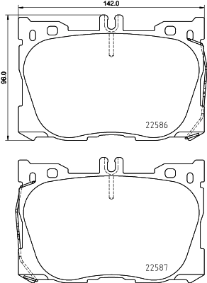 Brake Pad Set, disc brake 8DB 355 031-701