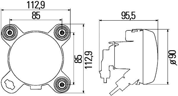 HELLA 1K0 247 043-027 Headlight