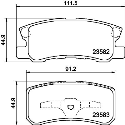 Brake Pad Set, disc brake 8DB 355 009-691