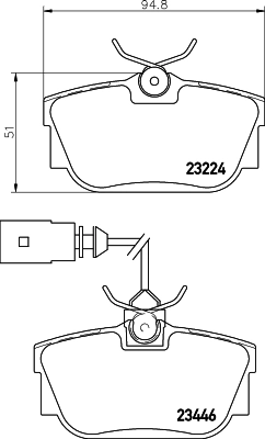 Brake Pad Set, disc brake 8DB 355 018-591