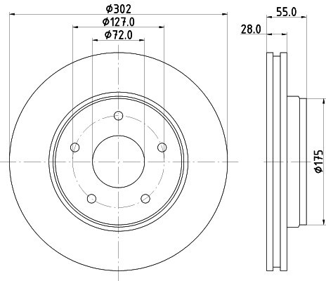 Brake Disc PRO 8DD 355 119-191