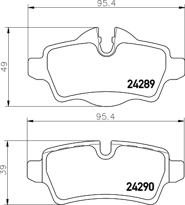 Brake Pad Set, disc brake 8DB 355 031-791