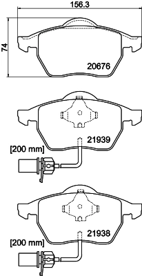 Brake Pad Set, disc brake 8DB 355 008-411