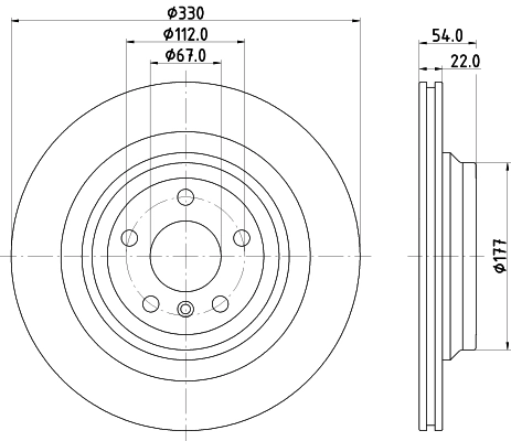 Brake Disc PRO High Carbon 8DD 355 122-561