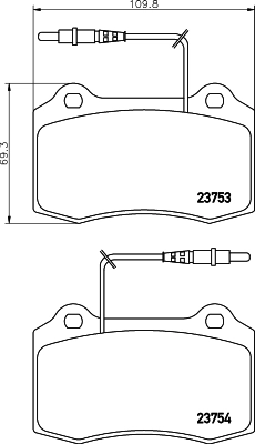 HELLA 8DB 355 018-631 Brake Pad Set, disc brake
