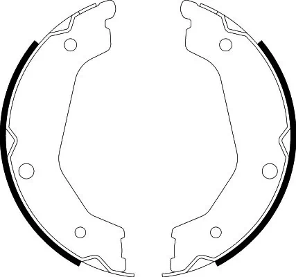 HELLA 8DA 355 050-681 Brake Shoe Set, parking brake