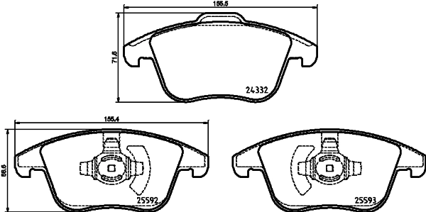 Brake Pad Set, disc brake 8DB 355 037-781