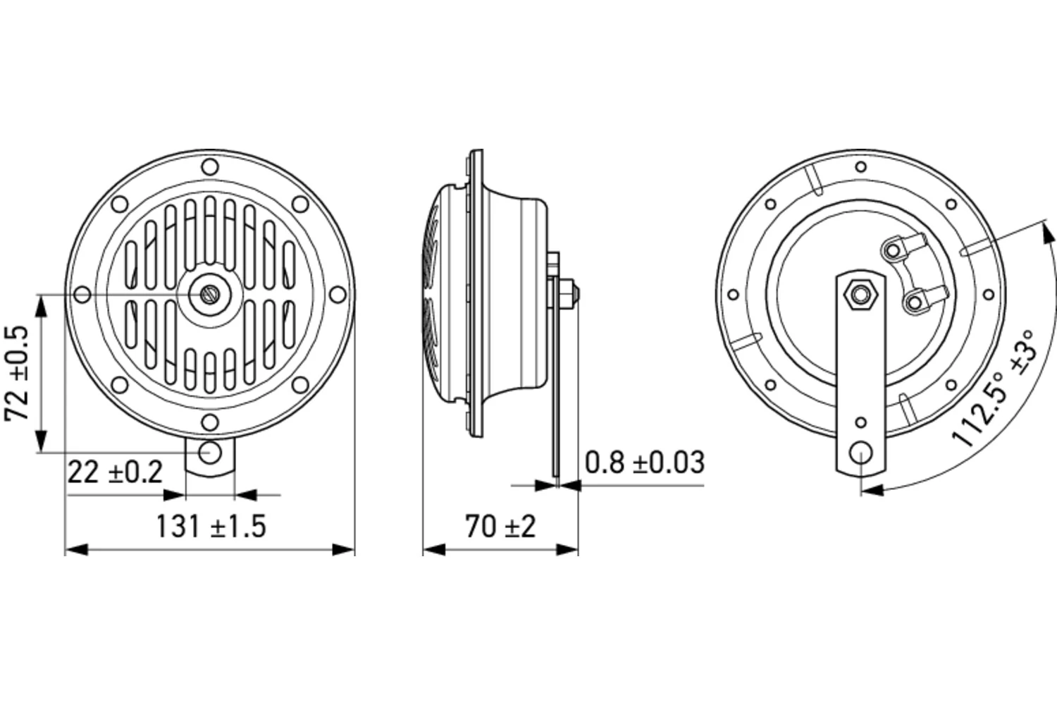 HELLA 3CA 004 811-031 Signal Horn