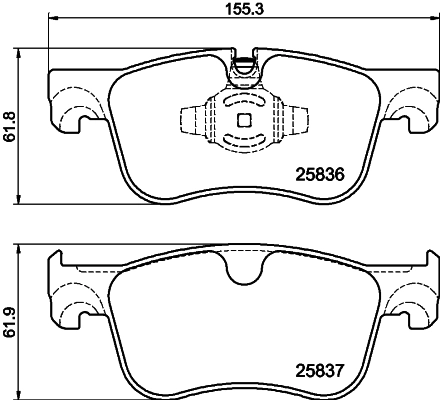Brake Pad Set, disc brake 8DB 355 041-091