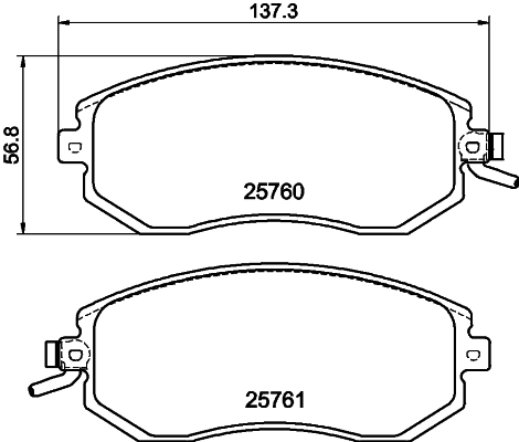 Brake Pad Set, disc brake 8DB 355 020-891