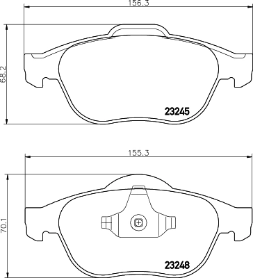 Brake Pad Set, disc brake 8DB 355 009-111