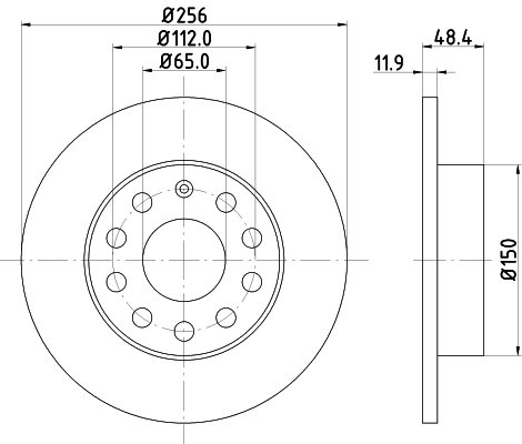 Brake Disc PRO 8DD 355 109-641