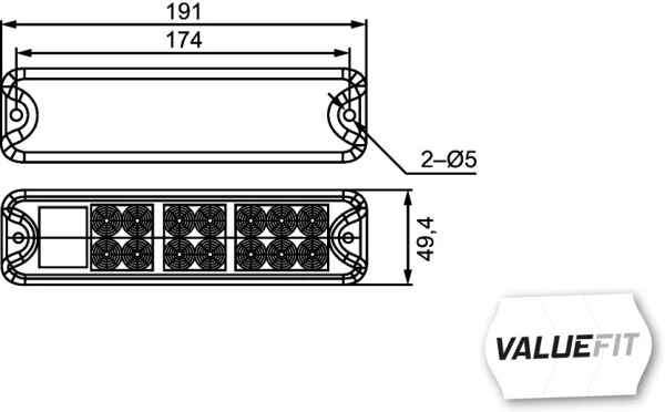 HELLA 2VA 357 021-001 Tail Light Assembly
