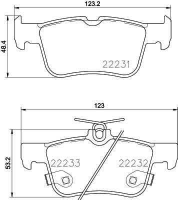 Brake Pad Set, disc brake 8DB 355 023-301
