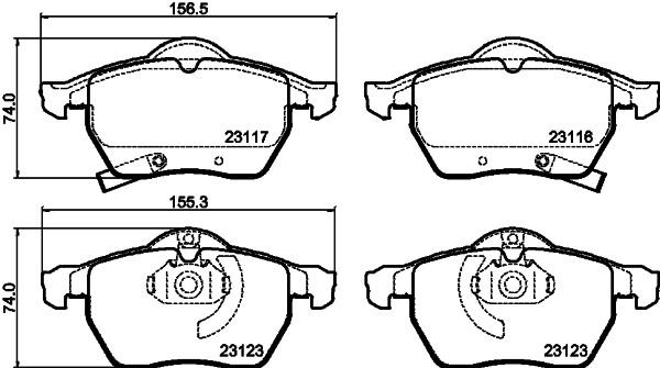 HELLA 8DB 355 008-141 Brake Pad Set, disc brake