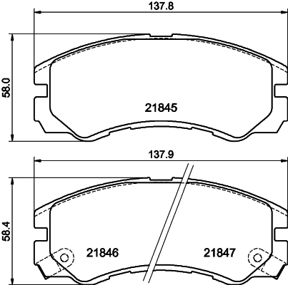 Brake Pad Set, disc brake 8DB 355 016-611