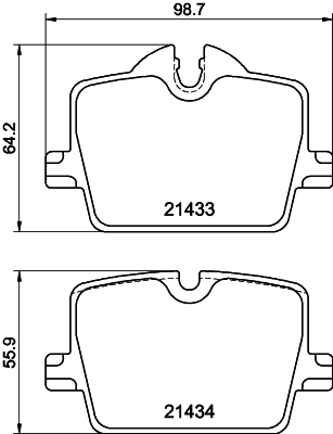 Brake Pad Set, disc brake 8DB 355 040-911