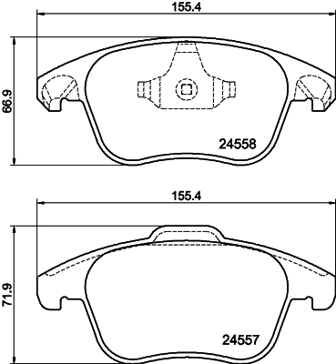 Set bantalan rem, rem cakram 8DB 355 015-561
