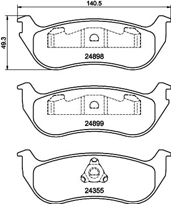 Set bantalan rem, rem cakram 8DB 355 040-451