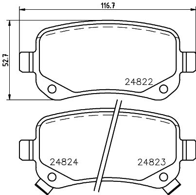 Brake Pad Set, disc brake 8DB 355 014-331