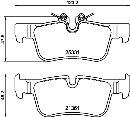 Brake Pad Set, disc brake 8DB 355 021-681