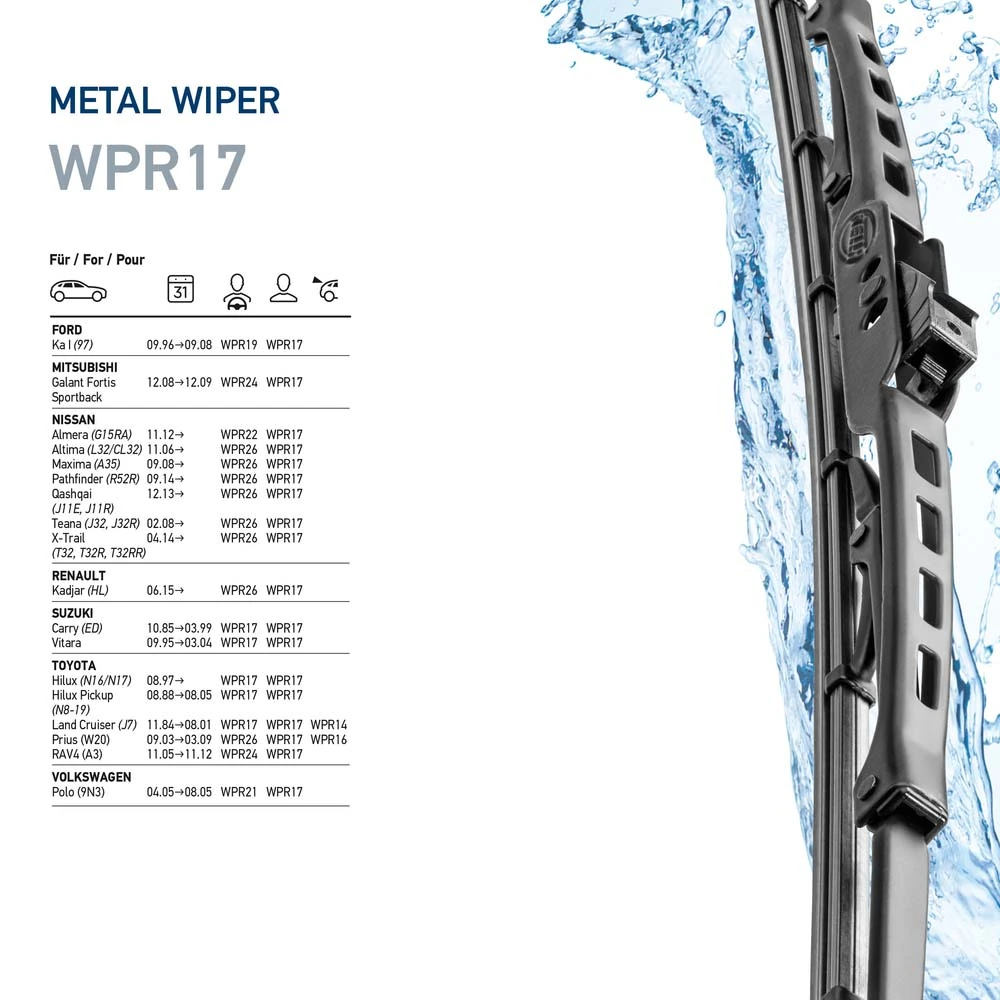 Wiper Blade Metal 9XW 190 253-171
