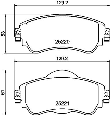 Brake Pad Set, disc brake 8DB 355 015-931