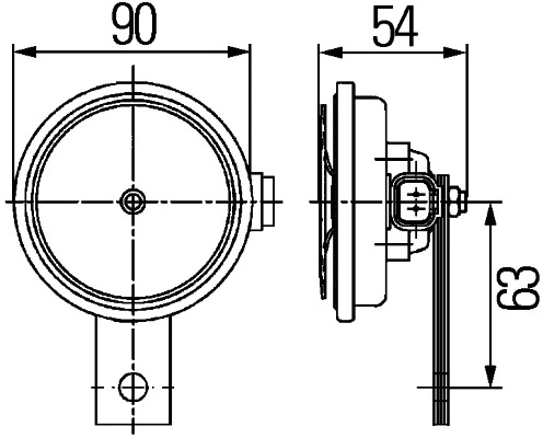 HELLA 3AL 922 200-761 Signal Horn