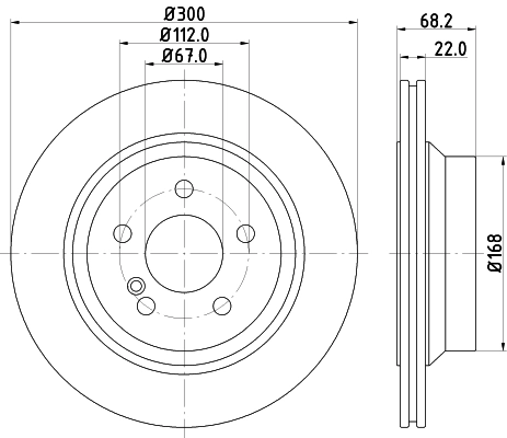 Brake Disc PRO High Carbon 8DD 355 129-791