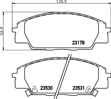 Brake Pad Set, disc brake 8DB 355 009-731