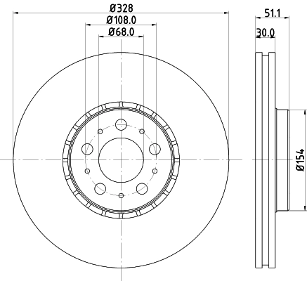 Brake Disc PRO High Carbon 8DD 355 125-581