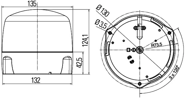 Rotating Beacon Rota LED 2RL 010 979-001