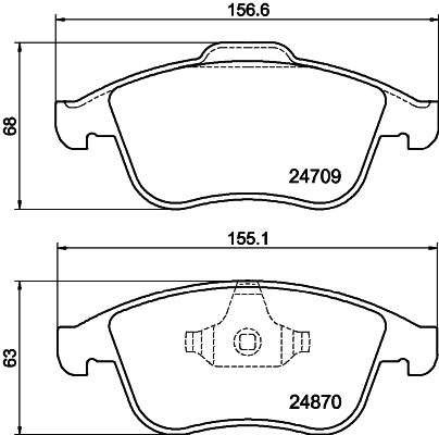 Set Pad Brek, Brek Piring 8DB 355 014-801