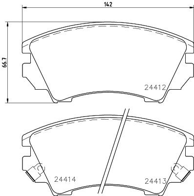 Brake Pad Set, disc brake 8DB 355 013-041