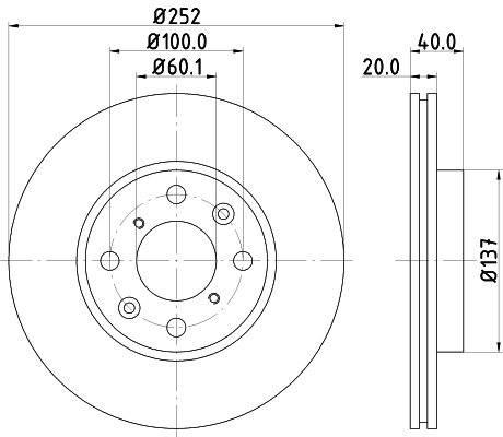 Brake Disc PRO 8DD 355 112-981