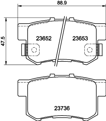 Brake Pad Set, disc brake 8DB 355 009-581