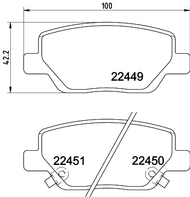 Brake Pad Set, disc brake 8DB 355 025-861