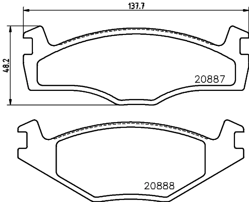 Brake Pad Set, disc brake 8DB 355 017-521