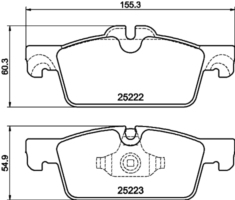 Brake Pad Set, disc brake 8DB 355 041-101
