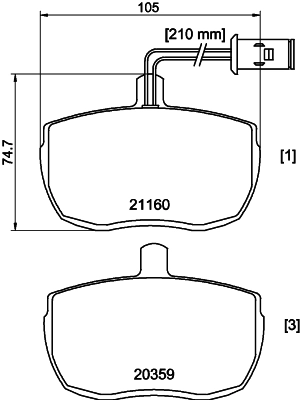 HELLA 8DB 355 005-831 Brake Pad Set, disc brake