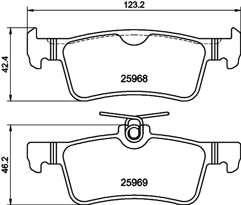 Brake Pad Set, disc brake 8DB 355 021-701