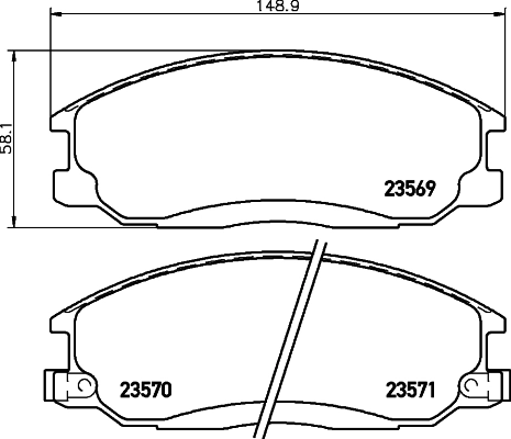 Brake Pad Set, disc brake 8DB 355 009-991