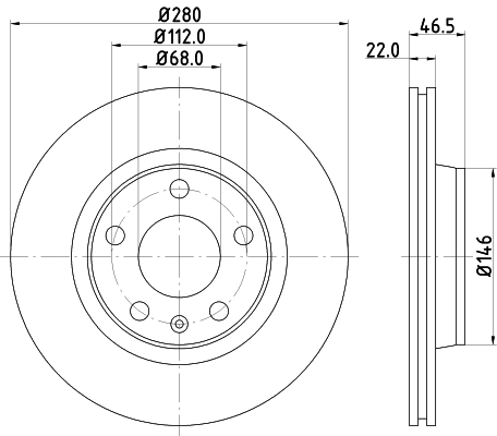Brake Disc PRO High Carbon 8DD 355 127-311