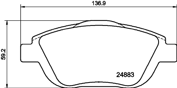 Brake Pad Set, disc brake 8DB 355 014-551