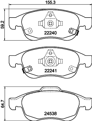 Brake Pad Set, disc brake 8DB 355 023-251